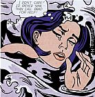 Roy Lichtenstein Canvas Paintings - Drowning Girl